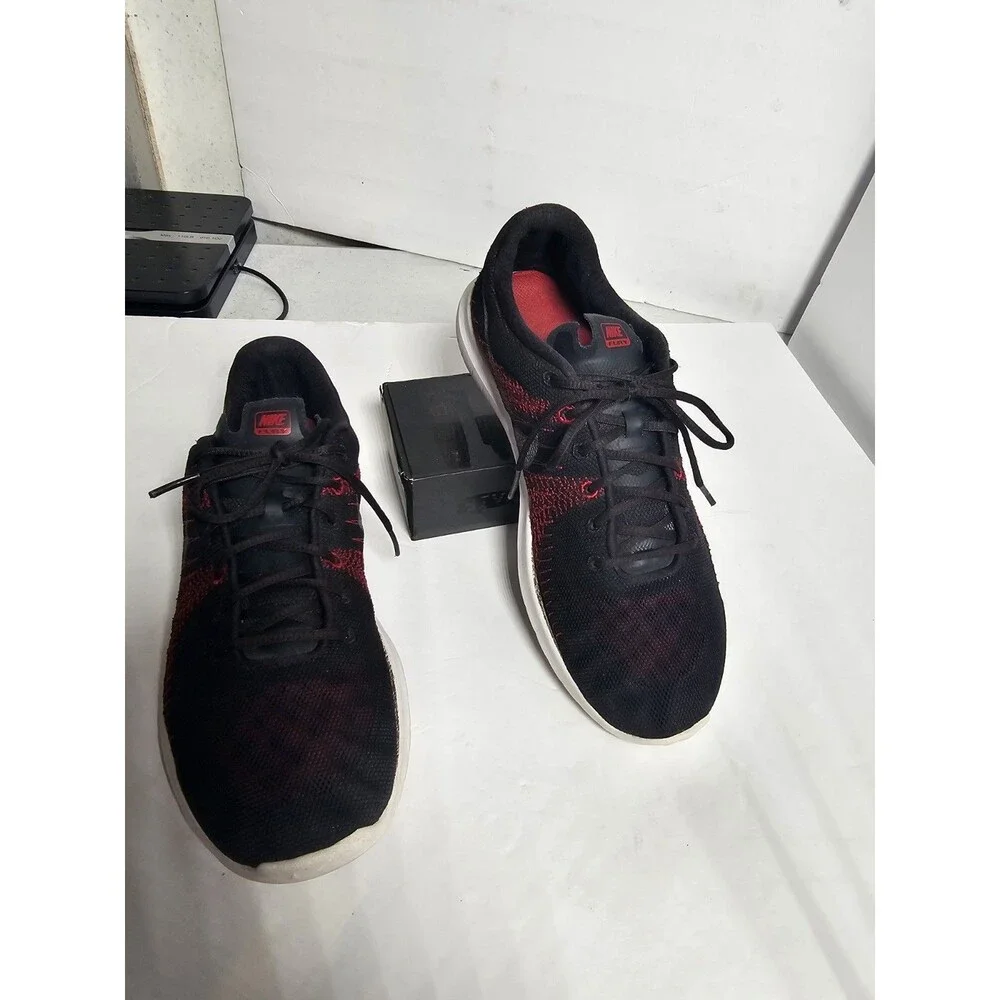 Nike Flex Fury Youth Size 7y  Shoes Sneakers School Boys Girls Black Red